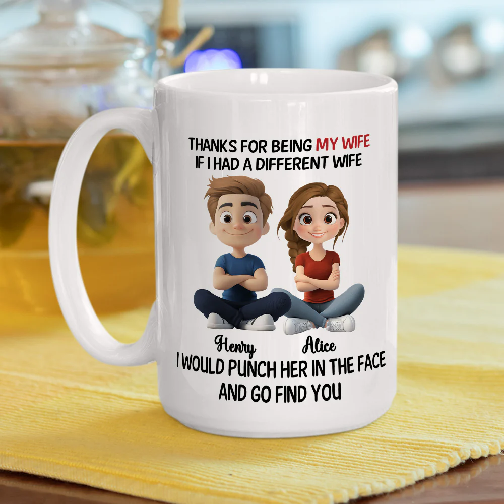 Punch Her For You - Personalized Custom Coffee Mug - Image 5