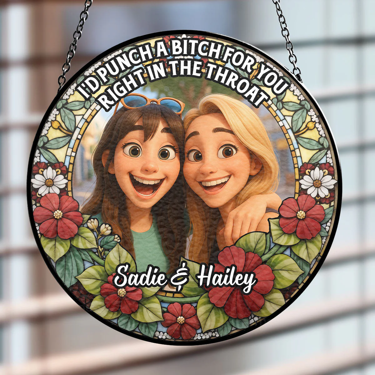 Punch Right In - Personalized Custom Window Hanging Suncatcher - Image 3
