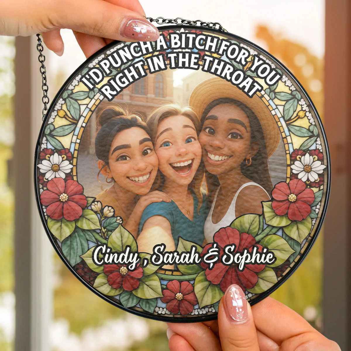 Punch Right In - Personalized Custom Window Hanging Suncatcher - Image 5
