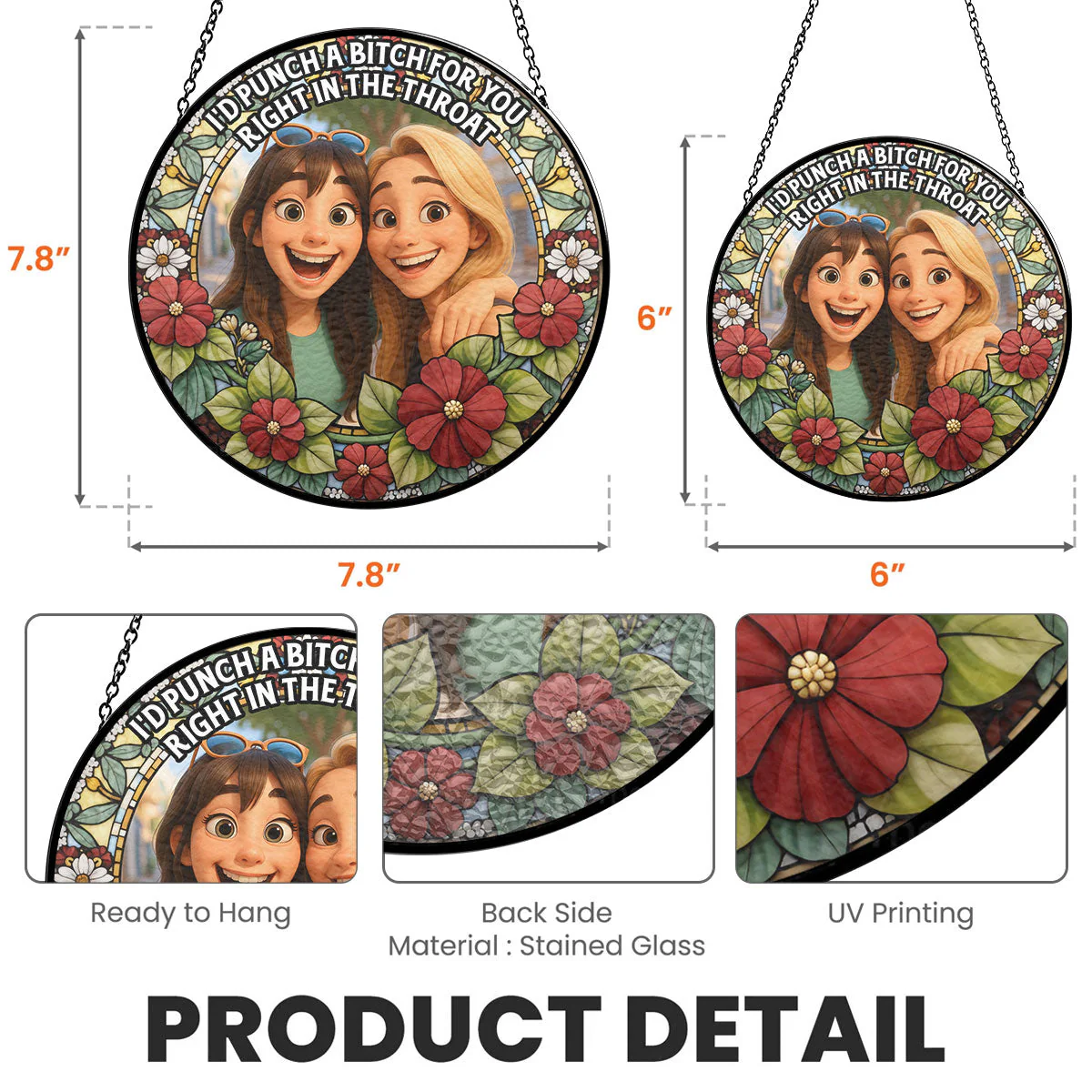 Punch Right In - Personalized Custom Window Hanging Suncatcher - Image 6