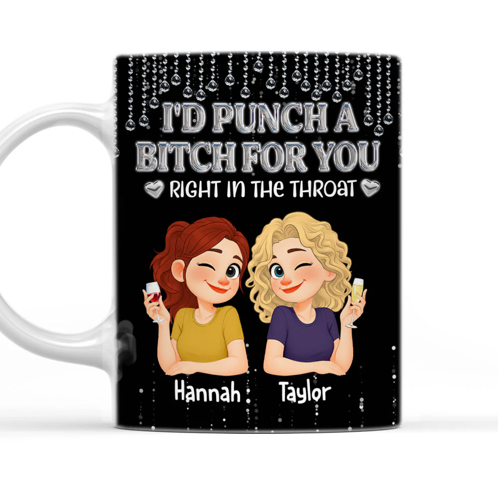 Punch Right In The Throat - Personalized Custom Coffee Mug