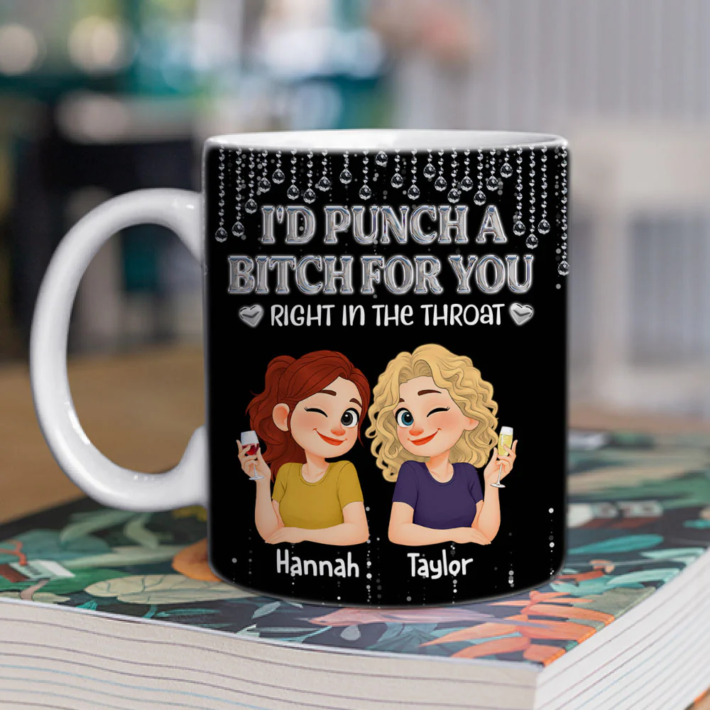 Punch Right In The Throat - Personalized Custom Coffee Mug - Image 2
