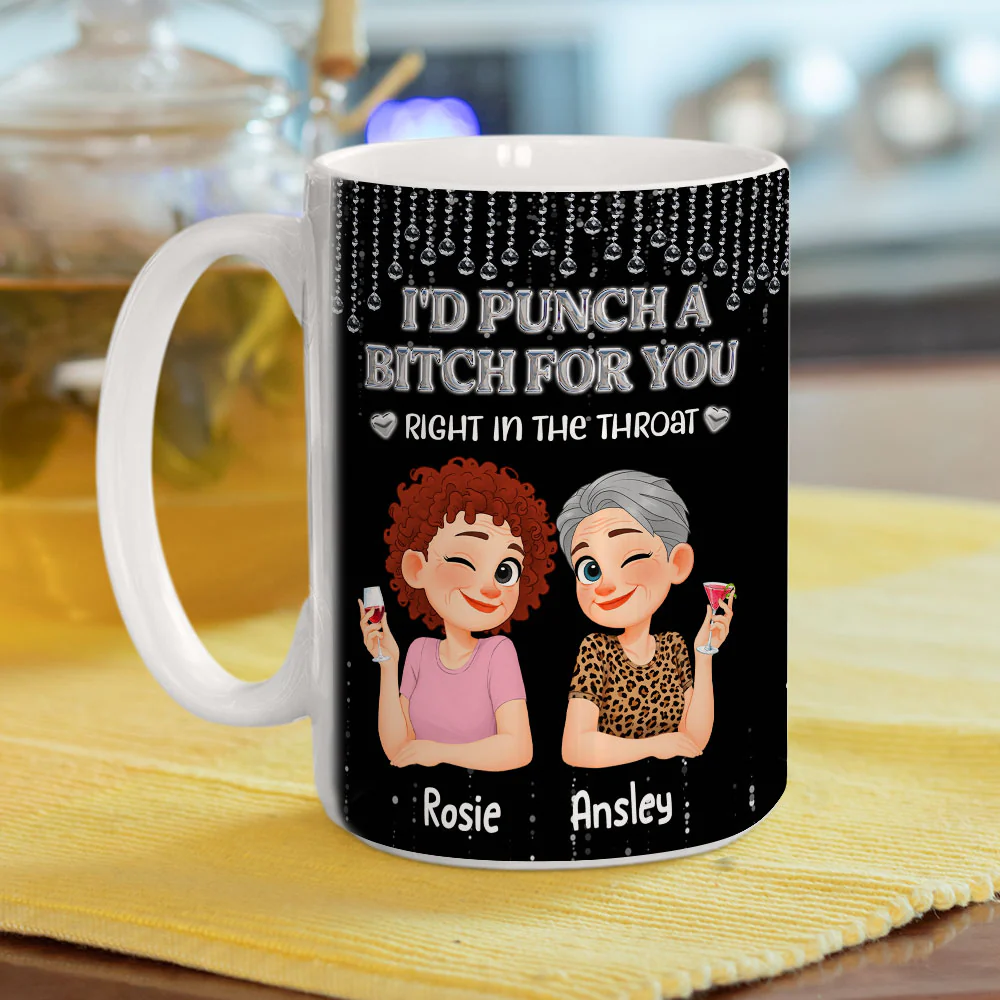 Punch Right In The Throat - Personalized Custom Coffee Mug - Image 6