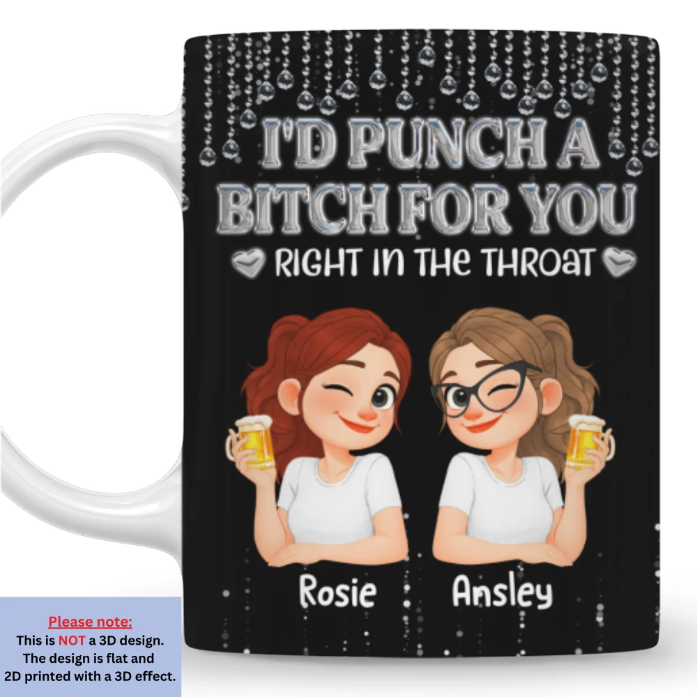 Punch Right In The Throat - Personalized Custom Coffee Mug - Image 8