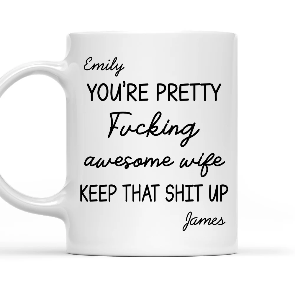 Pure Awesome Energy Right Here - Personalized Custom Coffee Mug