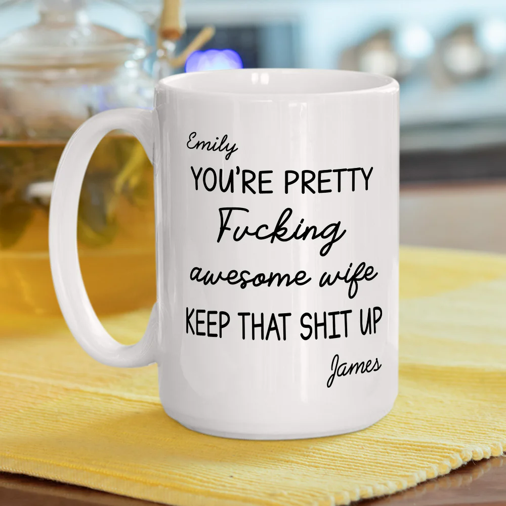 Pure Awesome Energy Right Here - Personalized Custom Coffee Mug - Image 6