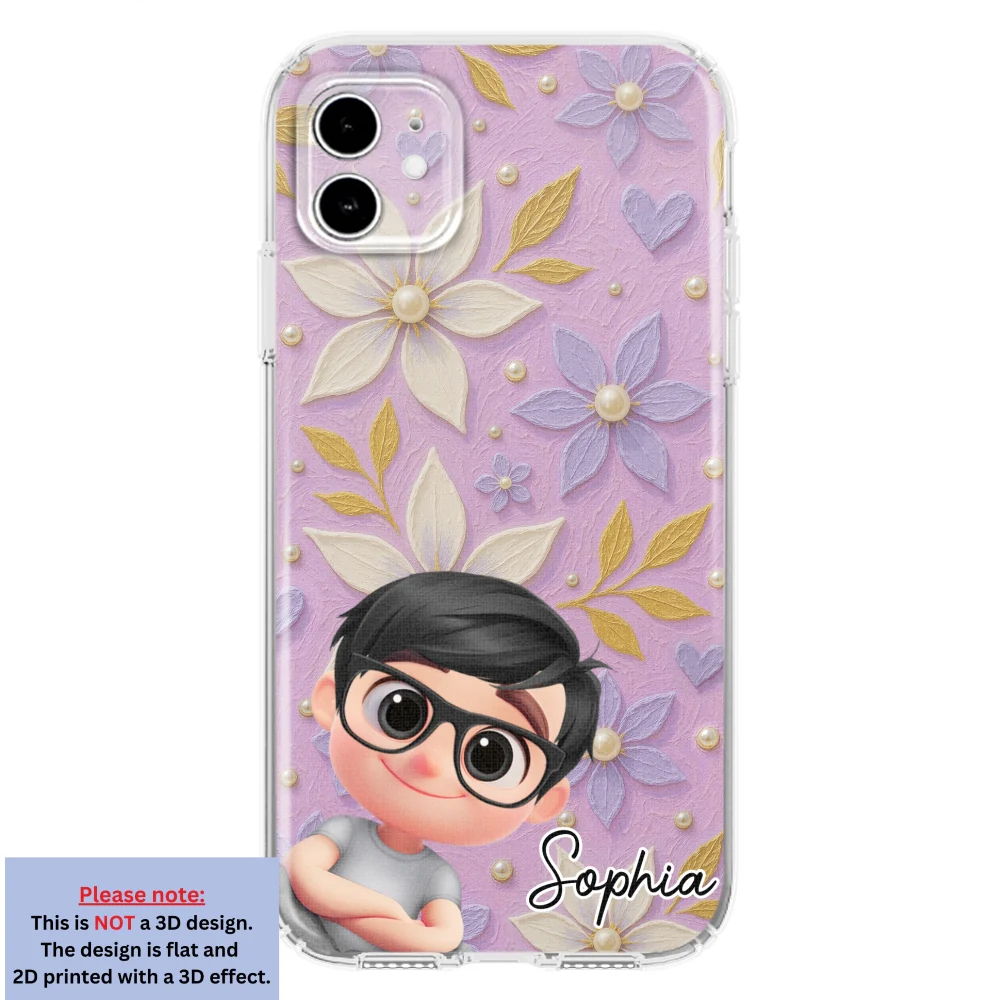 Purple Grandma - Personalized Custom 3D Effect Phone Case - Image 11