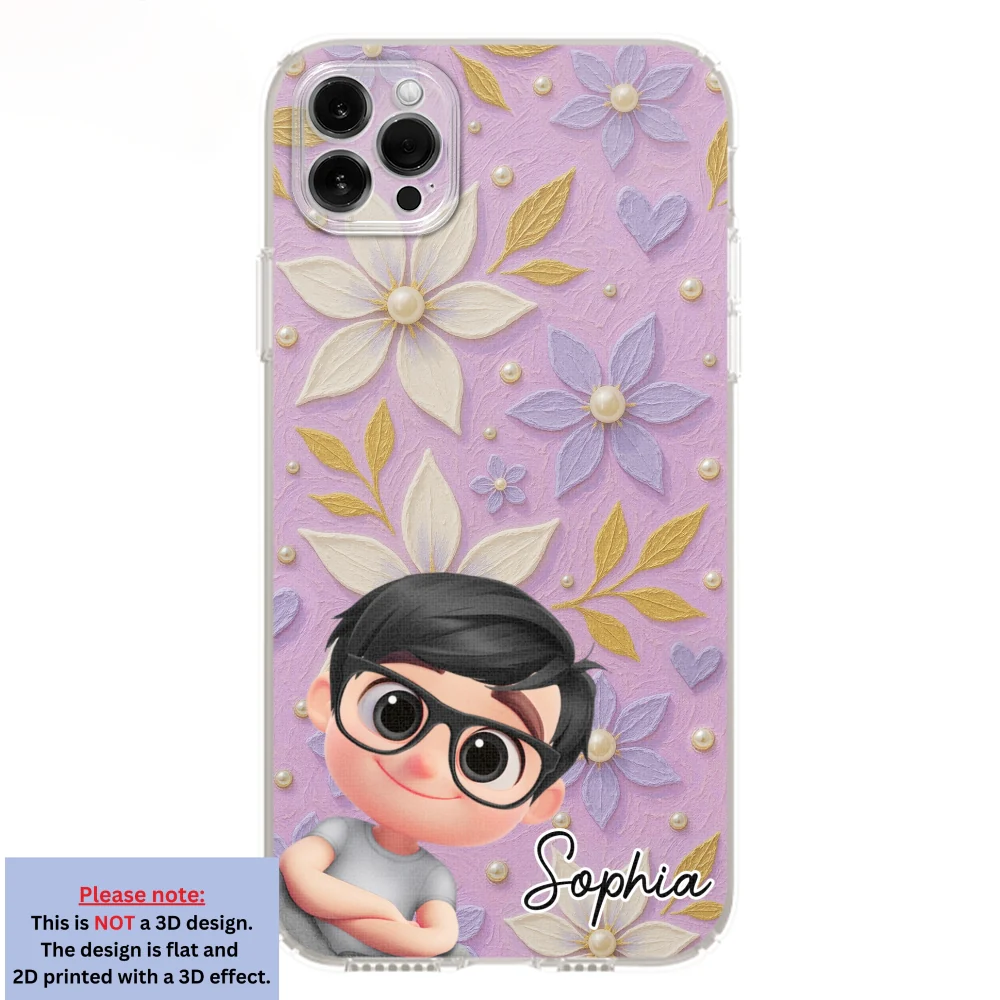Purple Grandma - Personalized Custom 3D Effect Phone Case - Image 12
