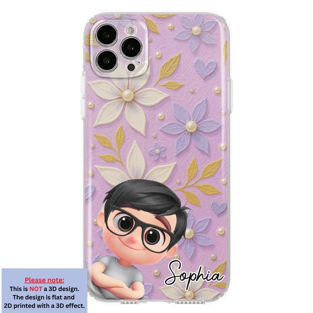 Purple Grandma - Personalized Custom 3D Effect Phone Case - Image 16