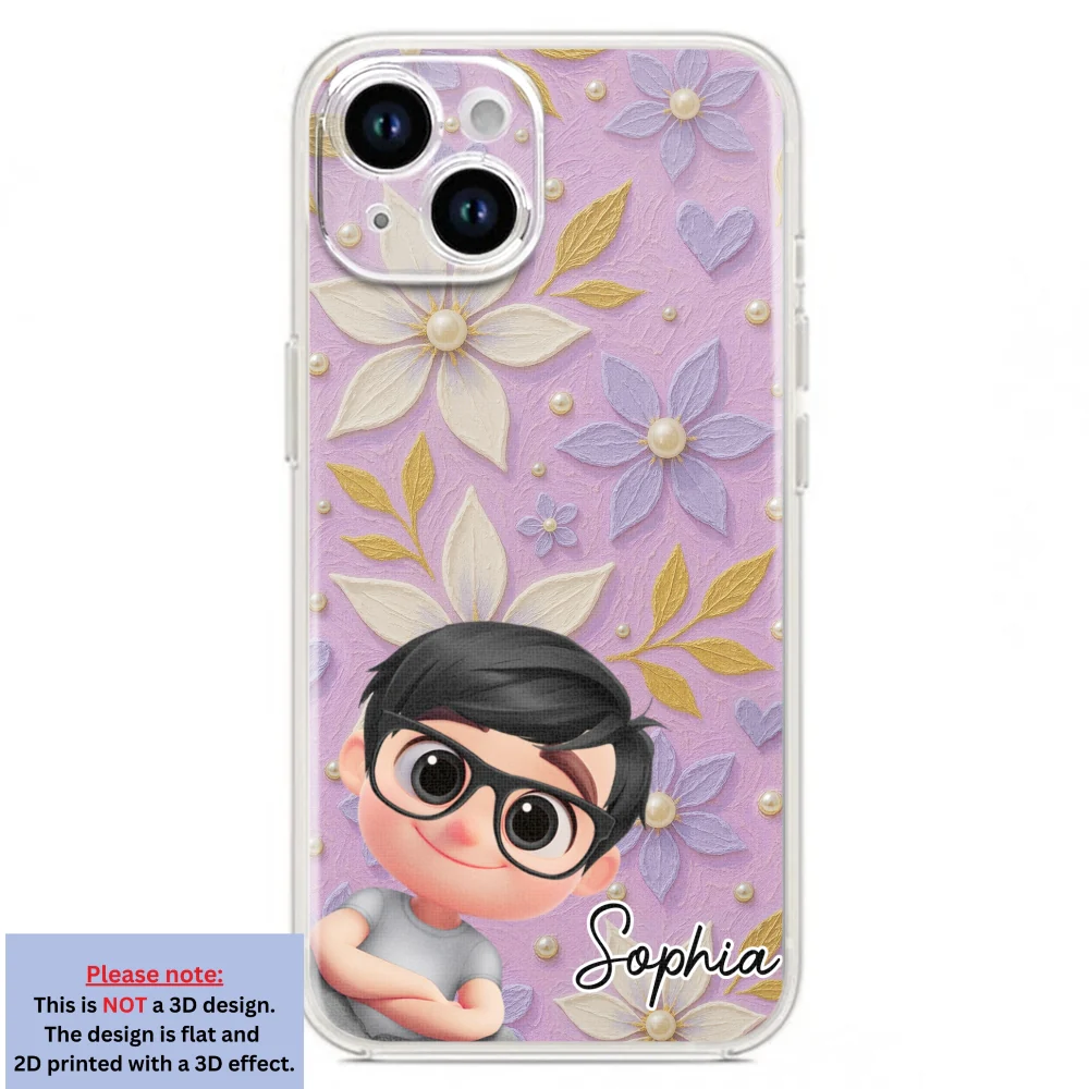 Purple Grandma - Personalized Custom 3D Effect Phone Case - Image 18
