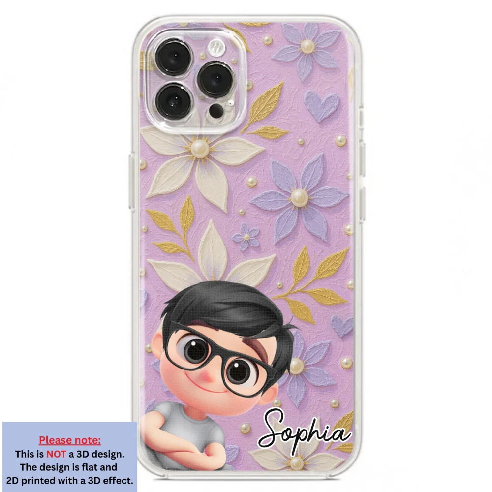 Purple Grandma - Personalized Custom 3D Effect Phone Case - Image 19