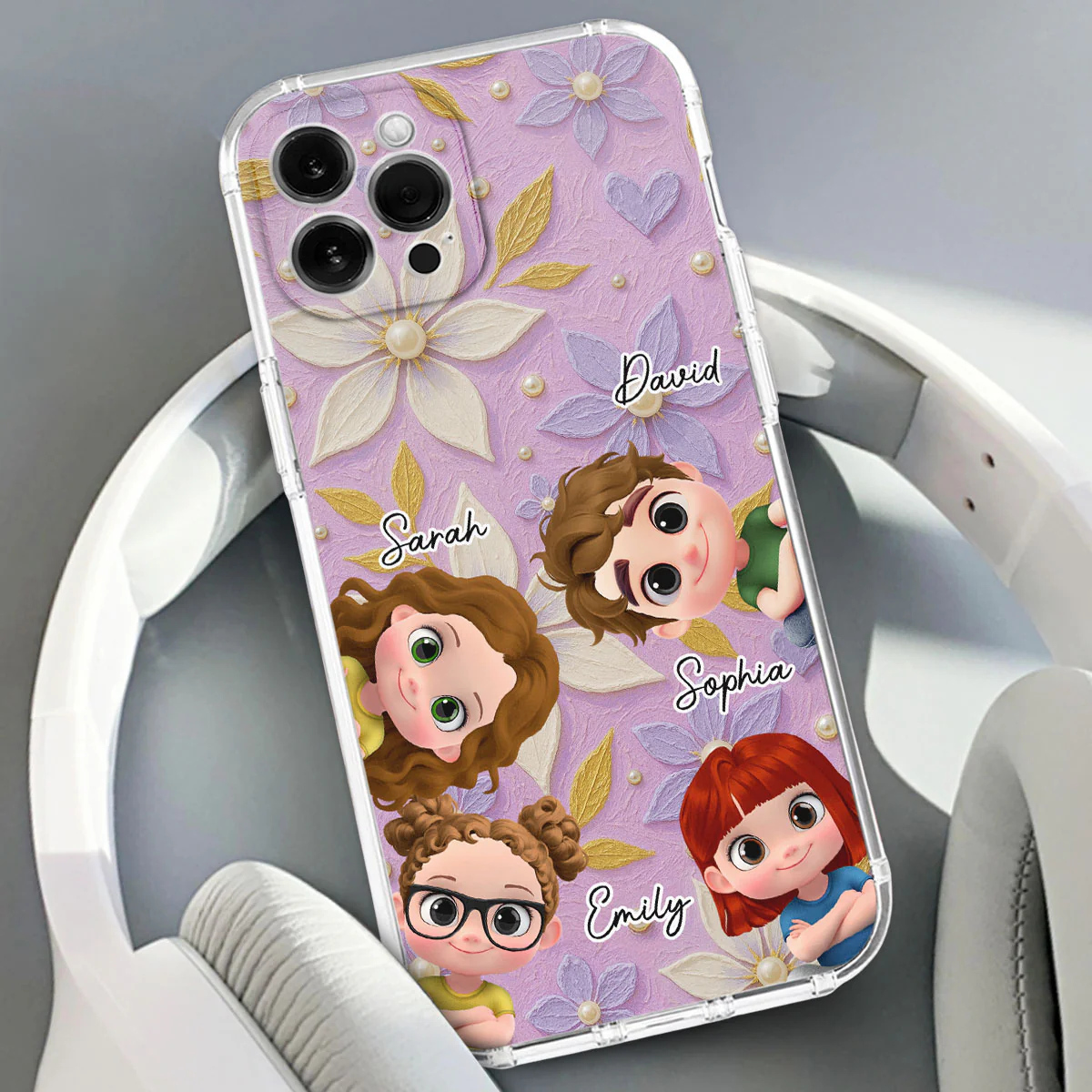 Purple Grandma - Personalized Custom 3D Effect Phone Case - Image 3