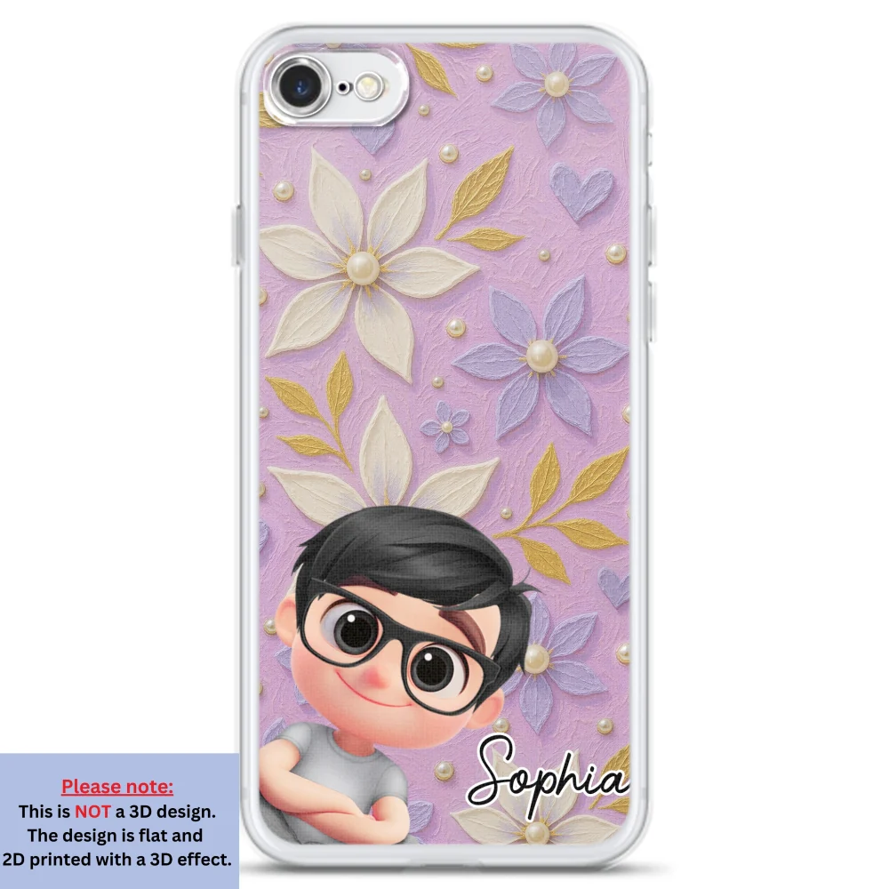 Purple Grandma - Personalized Custom 3D Effect Phone Case - Image 6