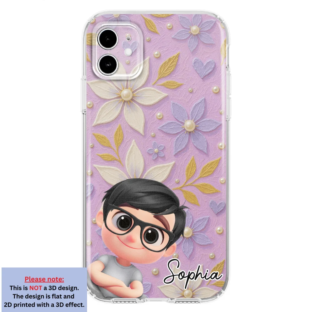 Purple Grandma - Personalized Custom 3D Effect Phone Case - Image 8
