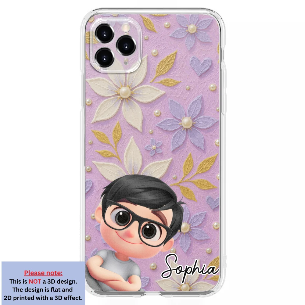 Purple Grandma - Personalized Custom 3D Effect Phone Case - Image 9