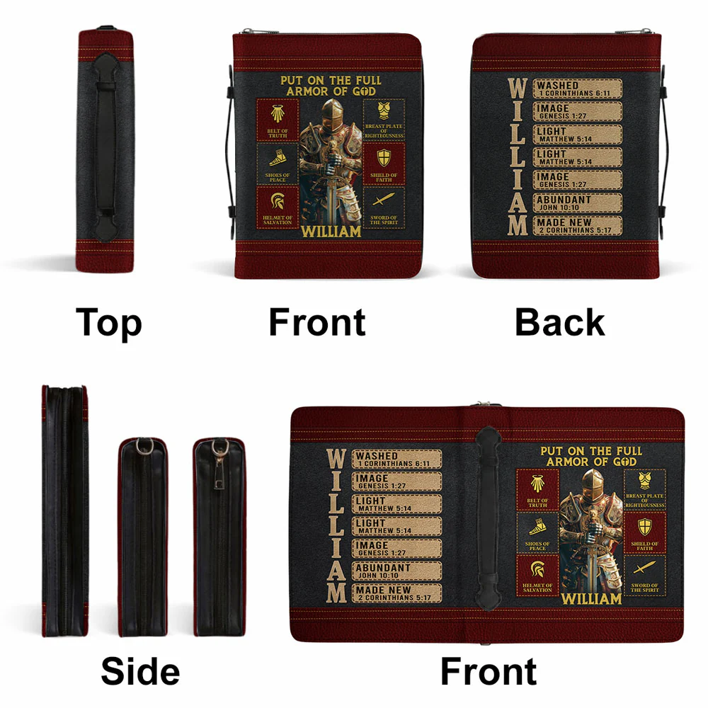 Put On The Full - Personalized Custom Bible Cover - Image 3