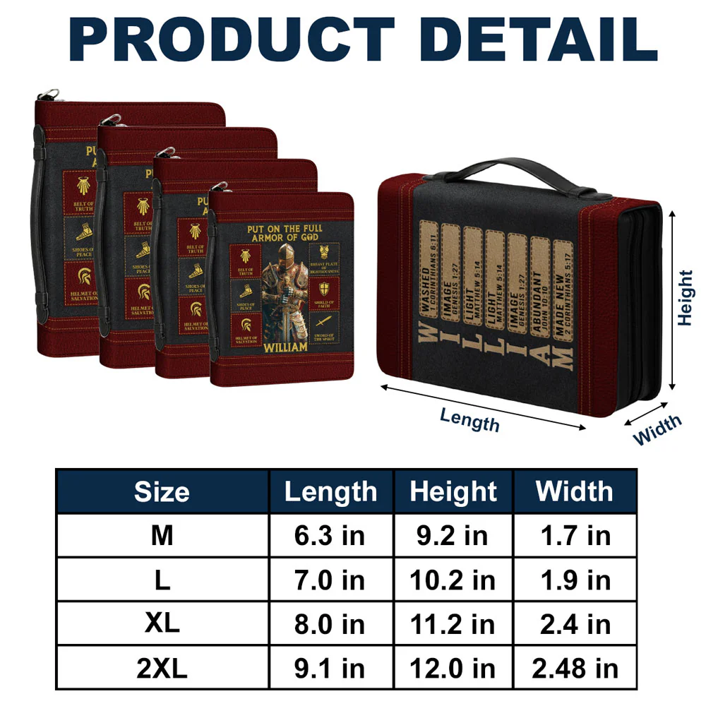 Put On The Full - Personalized Custom Bible Cover - Image 6
