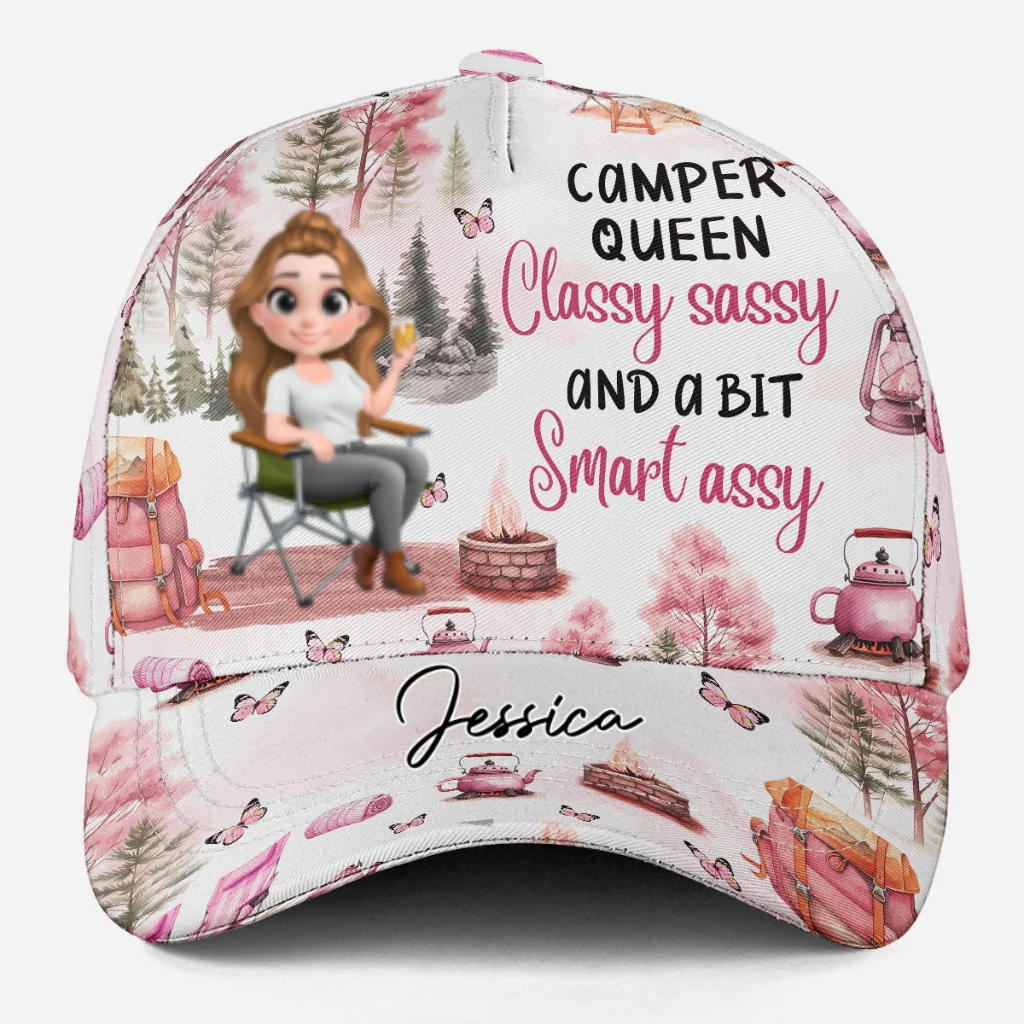 Queen Of Sass And Camps - Personalized Custom Classic Cap - Image 7