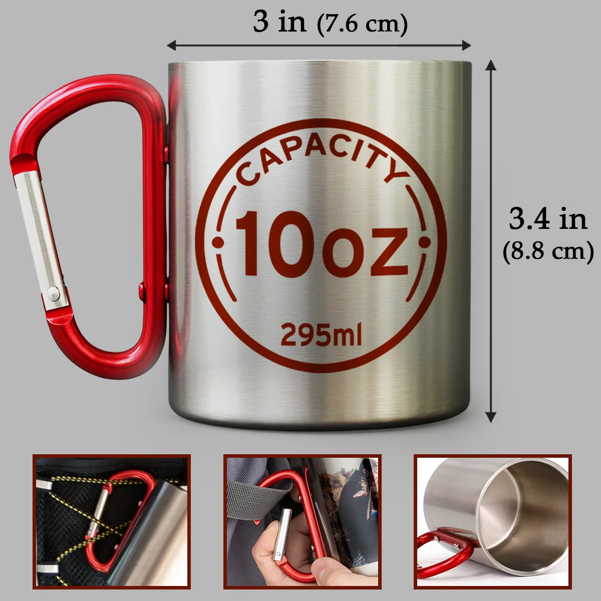 Queen Of The Campsite - Personalized Custom Carabiner Mug - Image 4