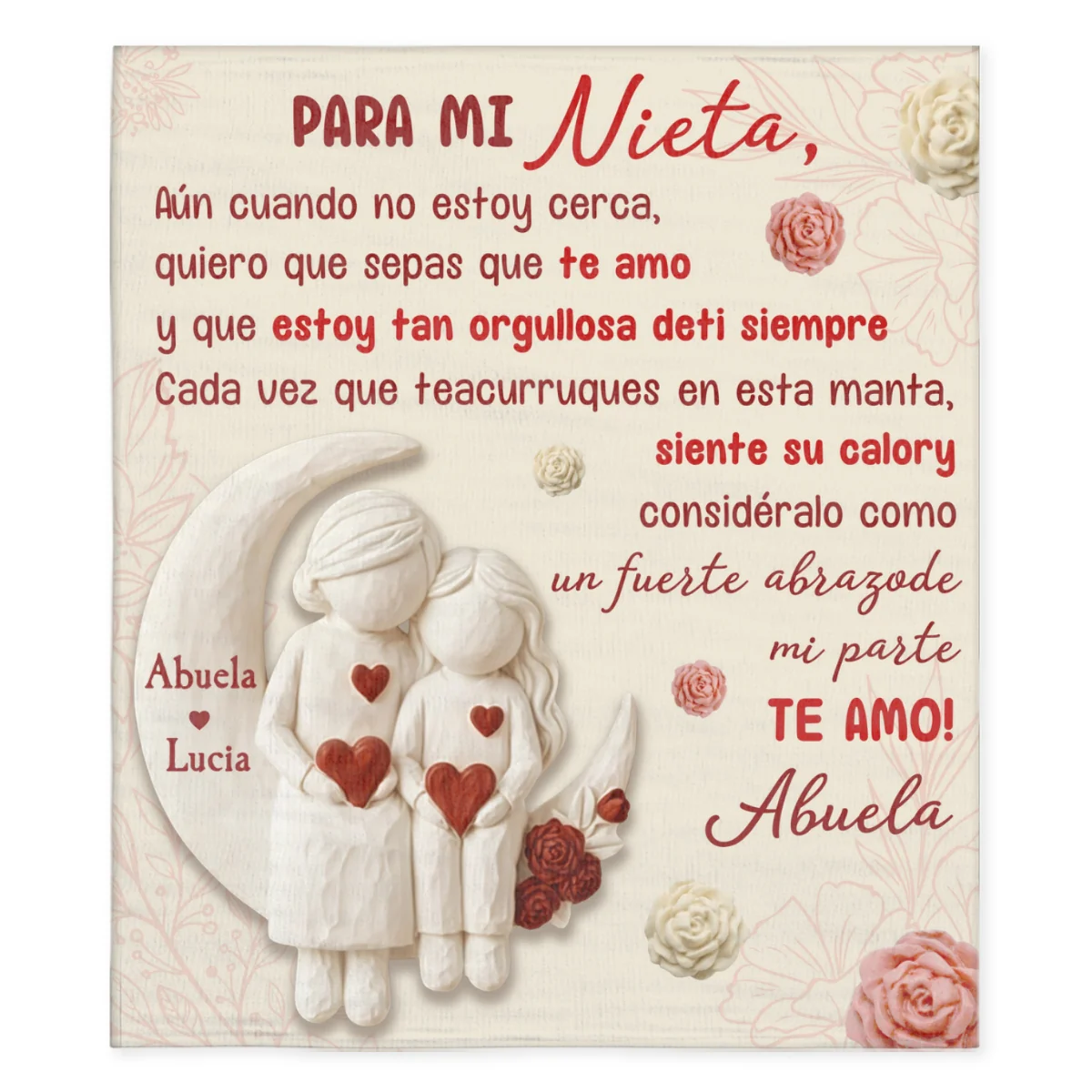 Quiero que sepas cuánto te amo - Manta de lana personalizada - Image 7
