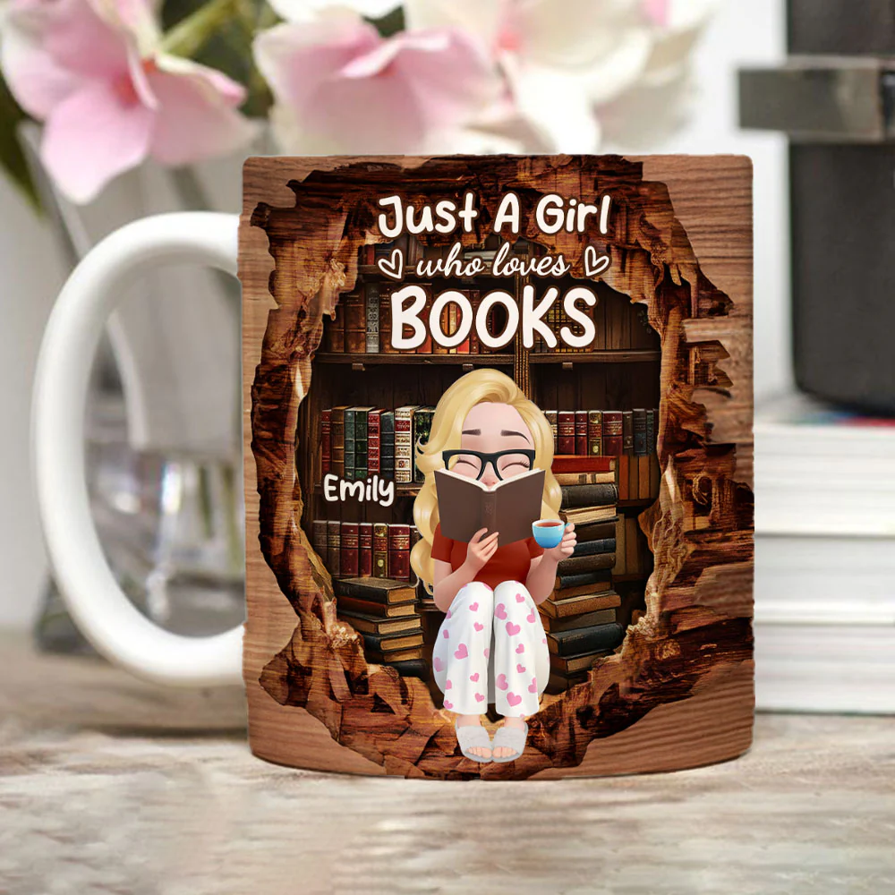 Reading Is My Kind Of Therapy - Personalized Custom Coffee Mug - Image 2