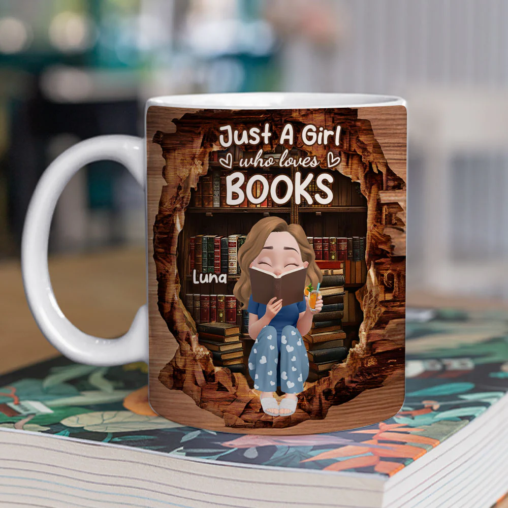 Reading Is My Kind Of Therapy - Personalized Custom Coffee Mug - Image 3