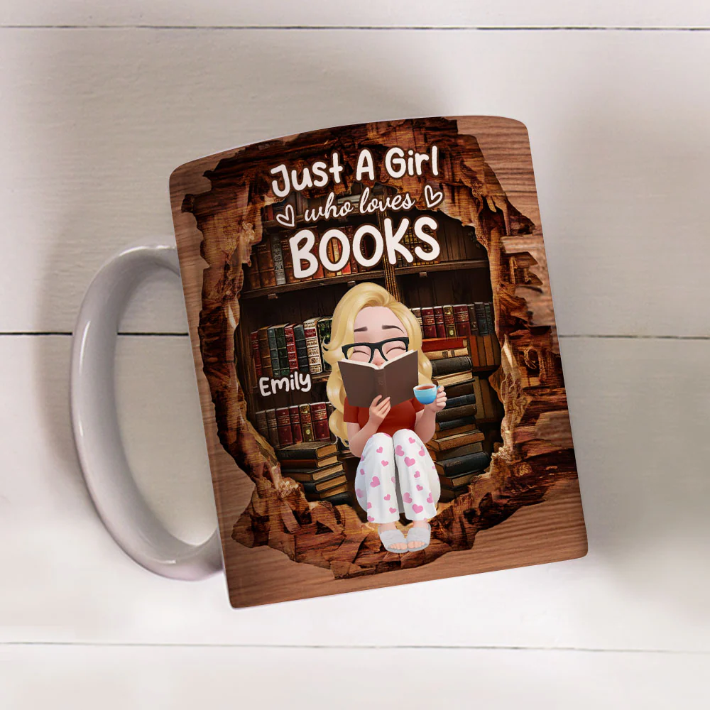 Reading Is My Kind Of Therapy - Personalized Custom Coffee Mug - Image 4