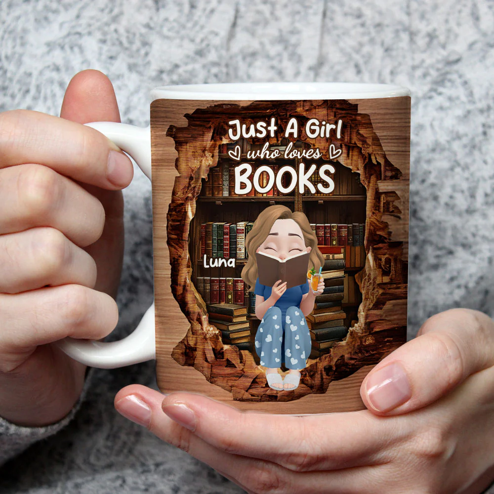 Reading Is My Kind Of Therapy - Personalized Custom Coffee Mug - Image 5