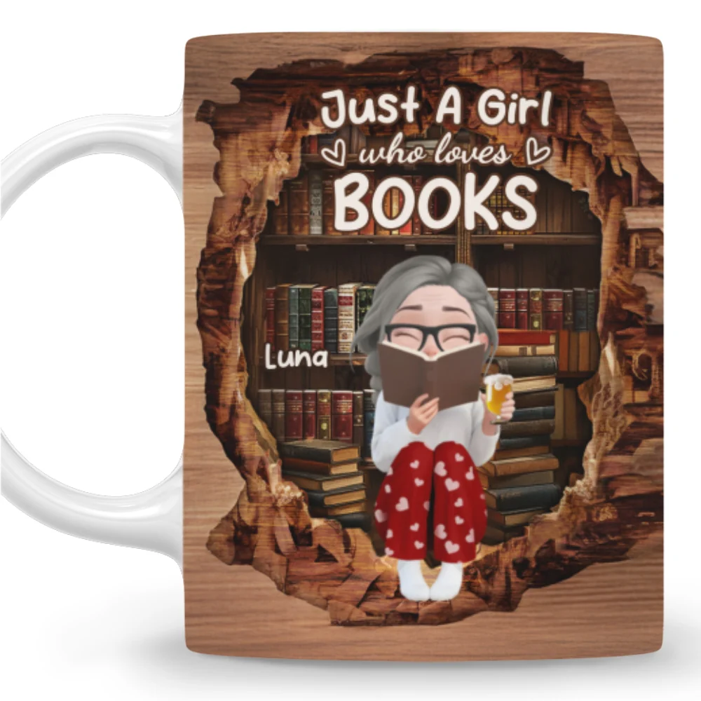 Reading Is My Kind Of Therapy - Personalized Custom Coffee Mug - Image 7