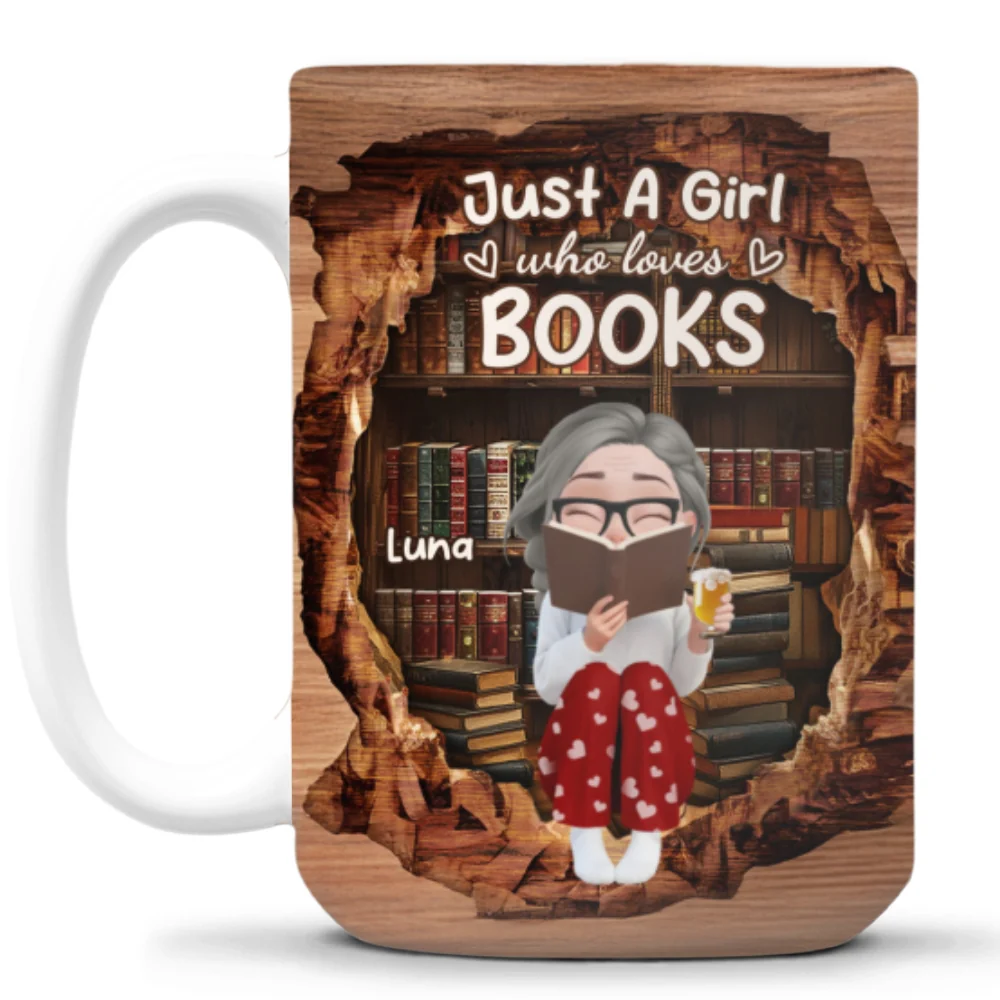 Reading Is My Kind Of Therapy - Personalized Custom Coffee Mug - Image 8