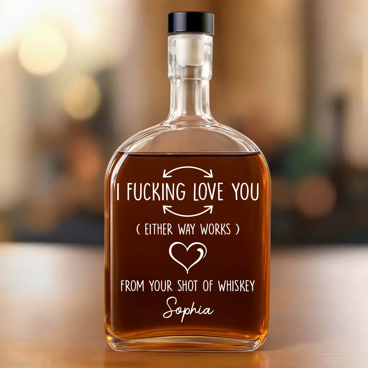 Really Love You - Personalized Custom Spirits Decanter - Image 7