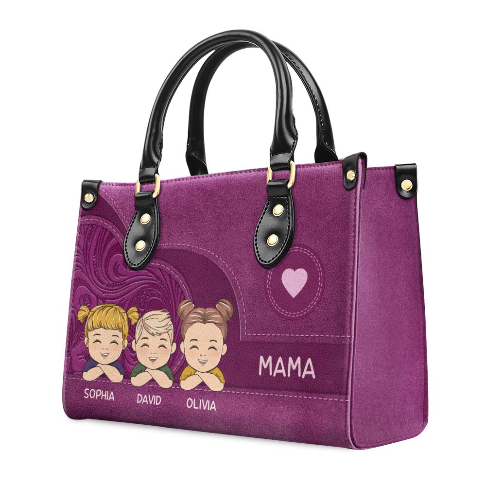 Reason I love Being Grandma - Personalized Leather Bag - Image 3