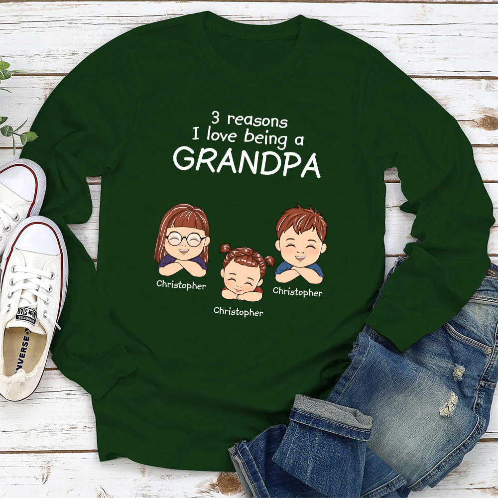Reason To Be A Grandpa - Personalized Custom Shirt - Image 3