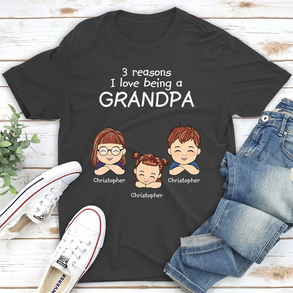 Reason To Be A Grandpa - Personalized Custom Shirt - Image 4