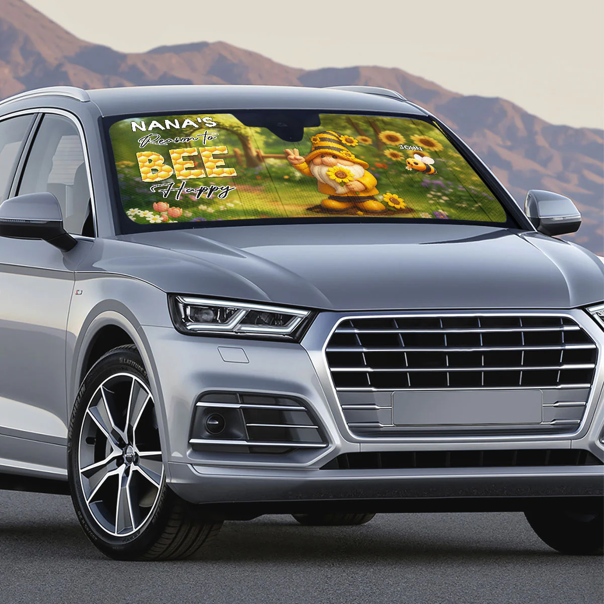 Reason To Be Happy - Personalized Custom Car Sunshade - Image 2