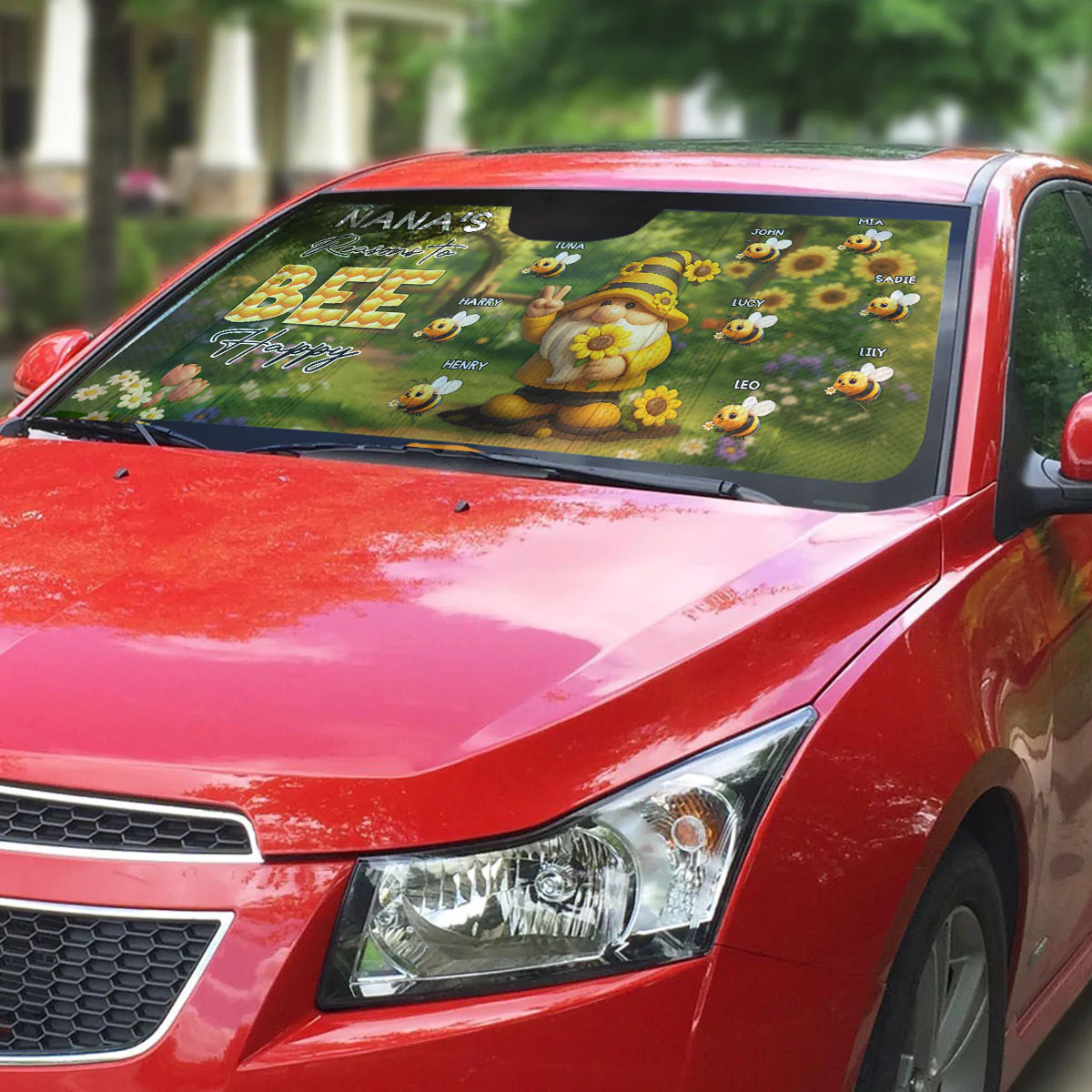 Reason To Be Happy - Personalized Custom Car Sunshade - Image 3