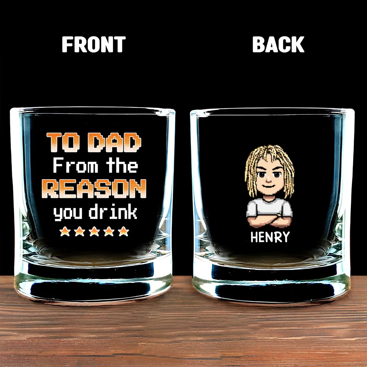 Reason You Drink - Personalized Custom Whiskey Glass - Image 7