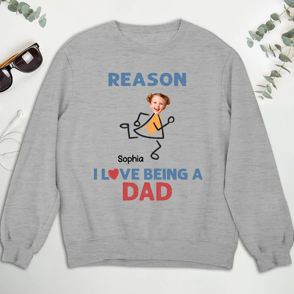 Reasons I Love Being Dad Grandpa - Personalized Custom Shirt - Image 3