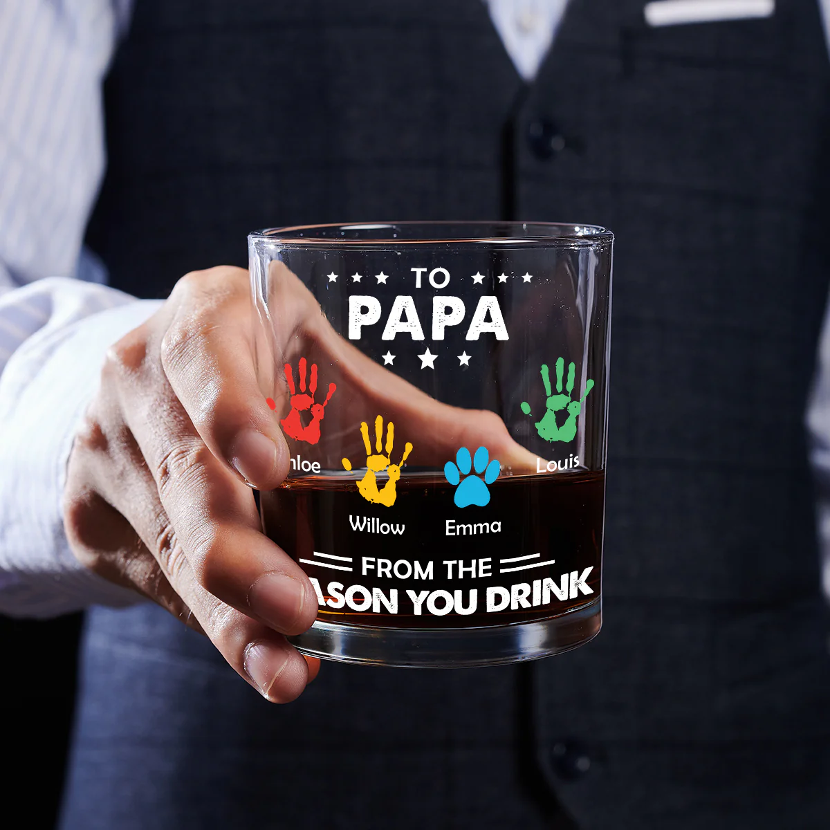 Reasons You Drink - Personalized Custom Whiskey Glass - Image 2