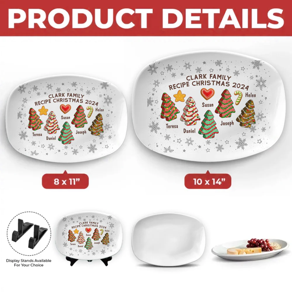 Recipe For Christmas 2024 - Personalized Custom Platter - Image 4
