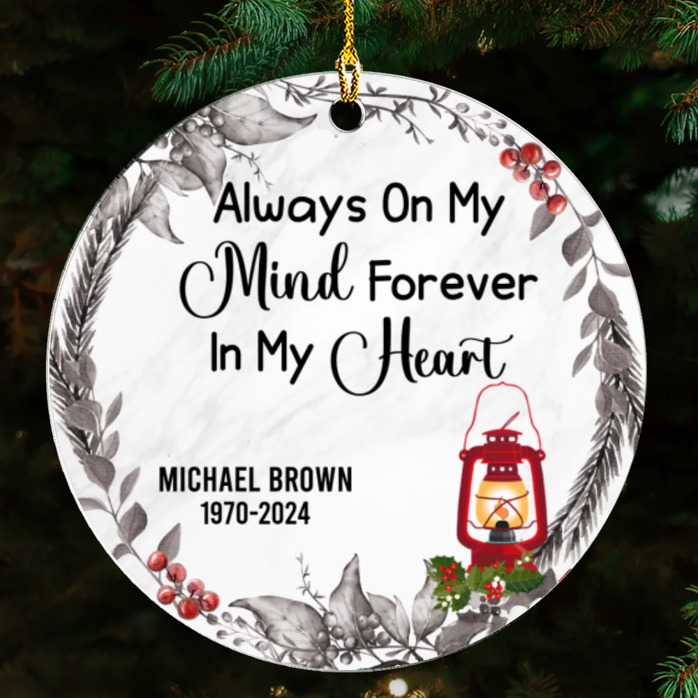 Red Cardinal Memorial - Personalized Custom Acrylic Ornament - Image 4