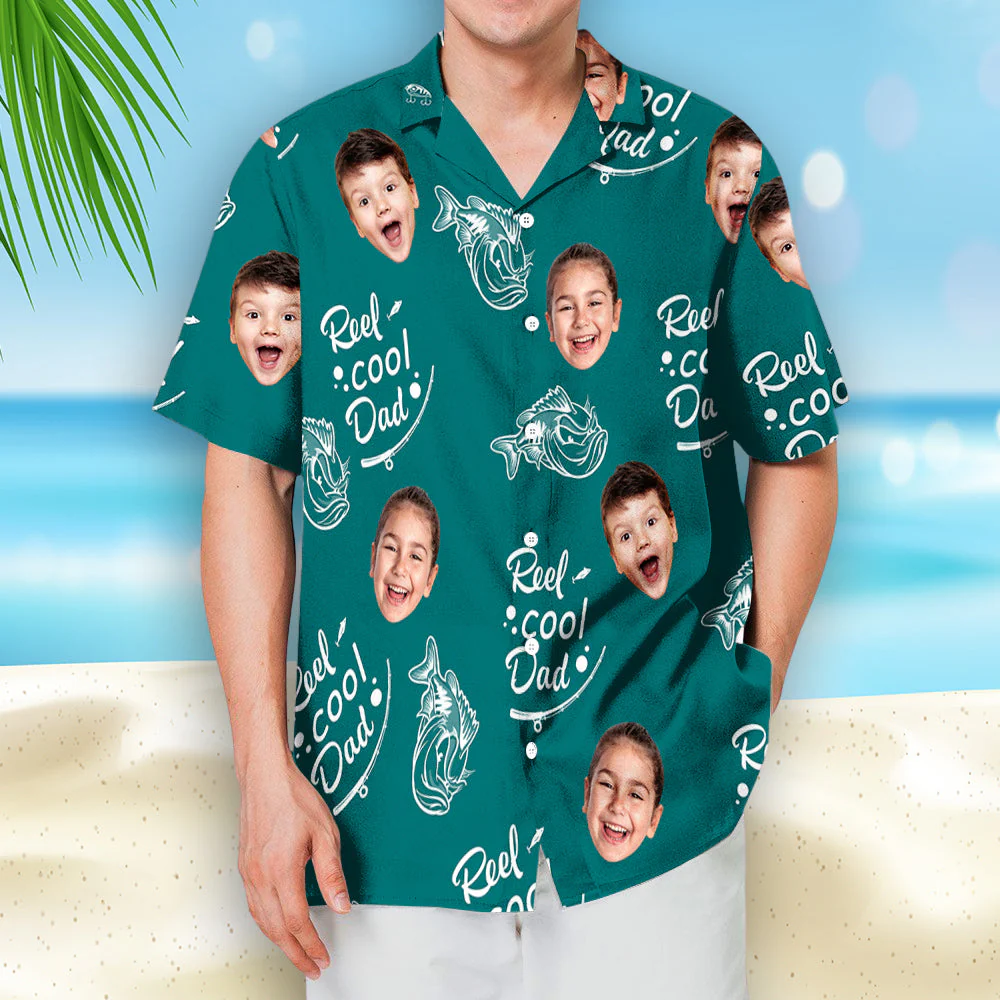 Reel Cool Papa - Personalized Custom Hawaiian Shirt - Image 4