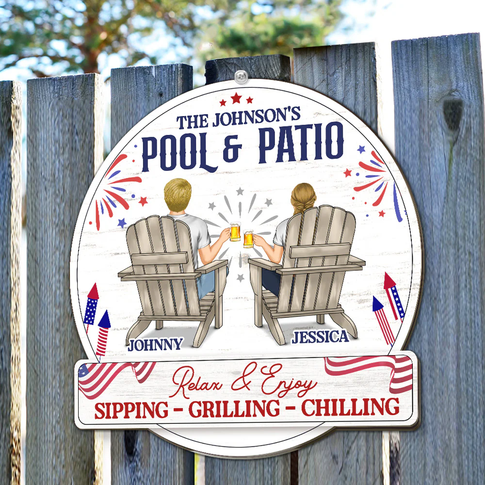 Relax And Enjoy - Personalized Custom Wood Sign - Image 5