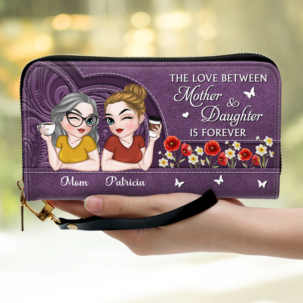 Remember I Love You Mom - Personalized Custom Leather Wallet - Image 2