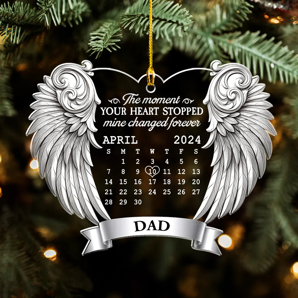 Remembered With Love - Personalized Custom Acrylic Ornament - Image 4