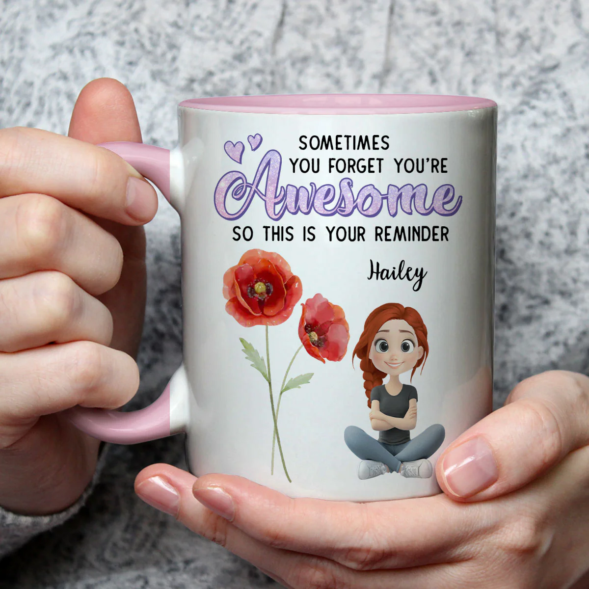 Reminder Of Greatness For Bestie - Personalized Custom Accent Mug - Image 3