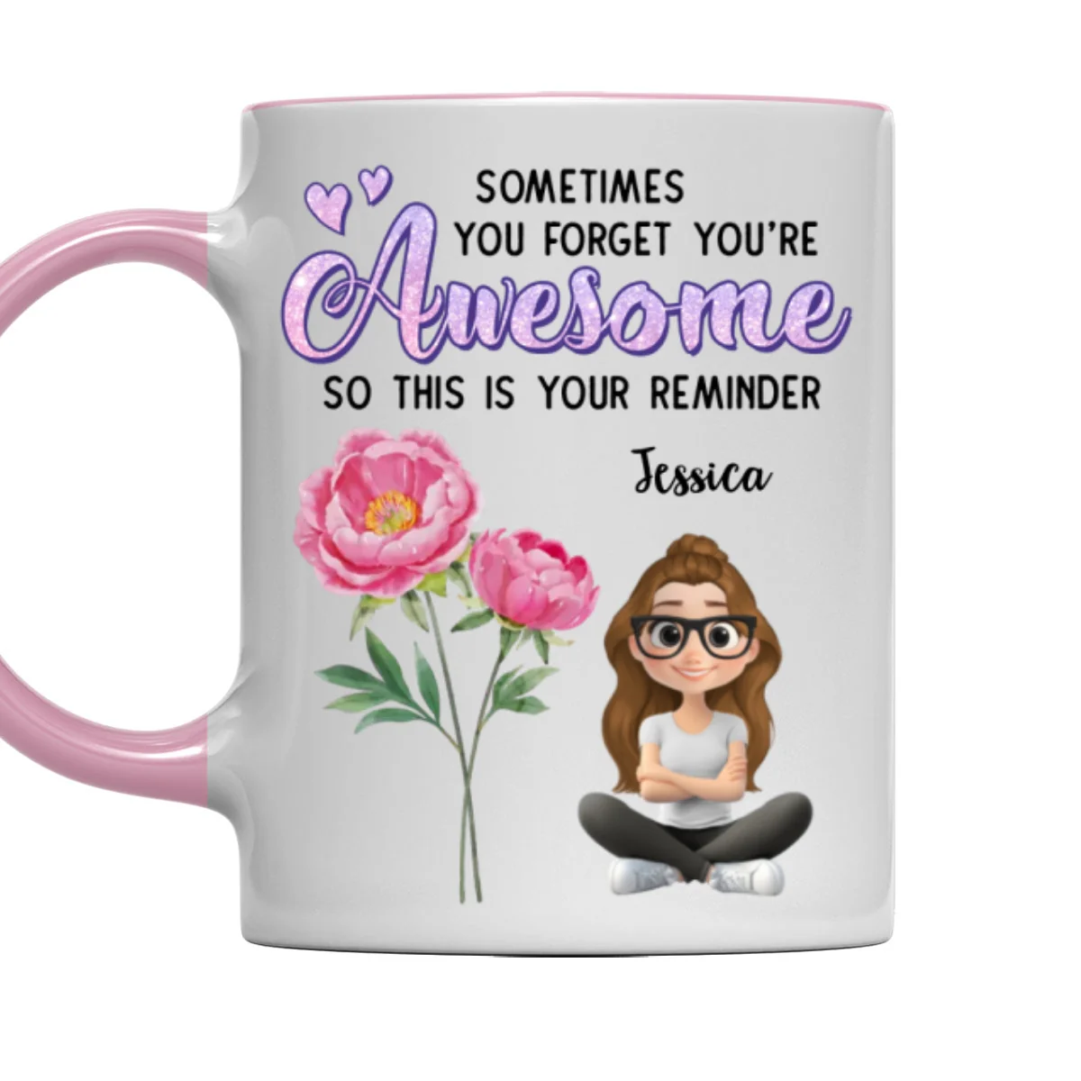 Reminder Of Greatness For Bestie - Personalized Custom Accent Mug - Image 7