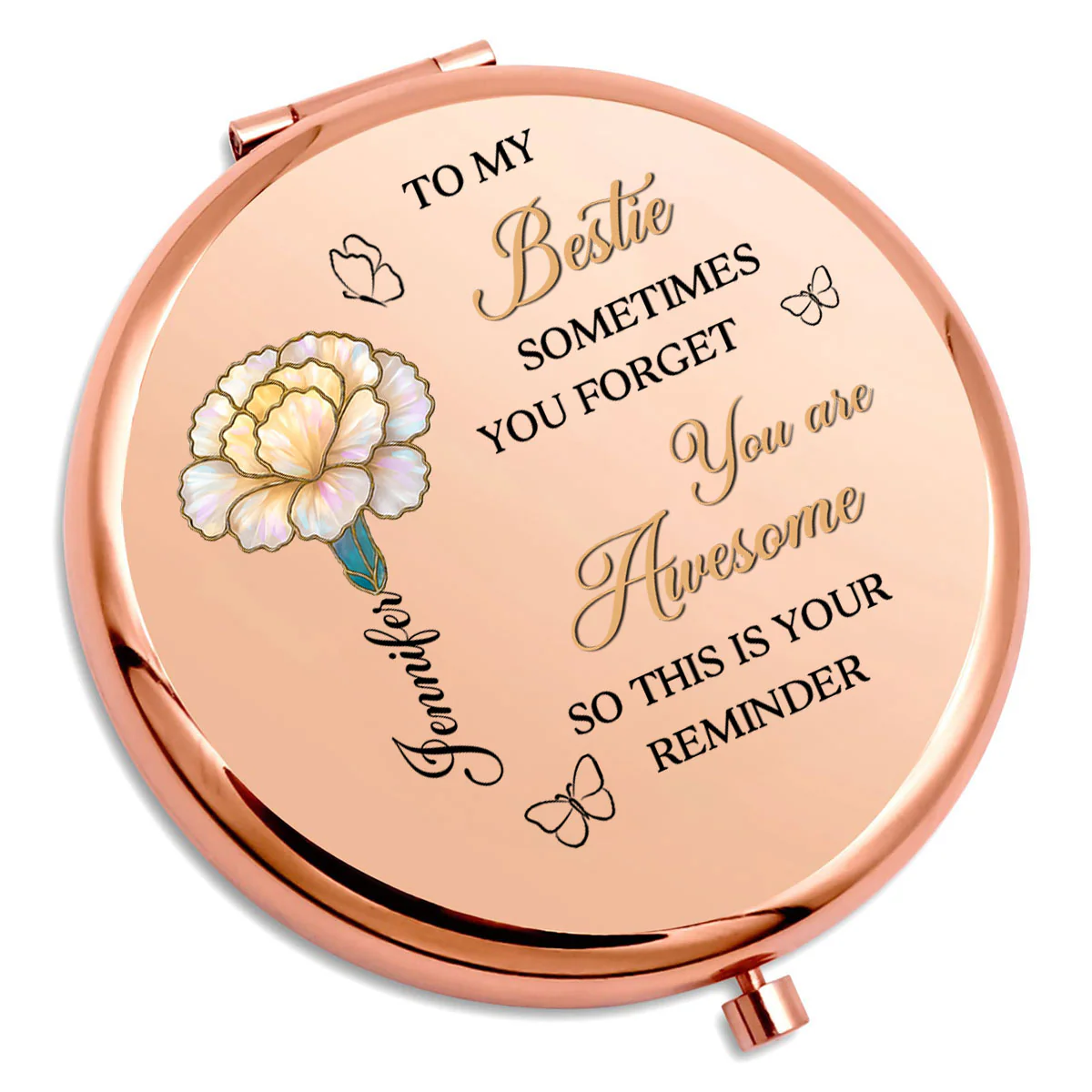 Reminder You Are So Beautiful - Personalized Custom Compact Mirror - Image 5