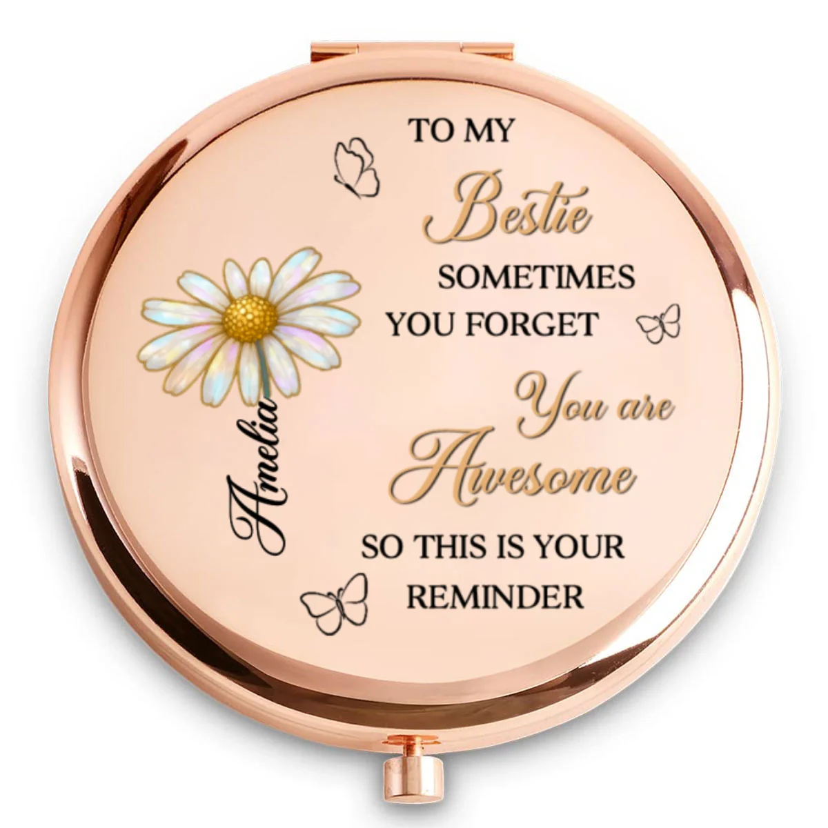 Reminder You Are So Beautiful - Personalized Custom Compact Mirror - Image 6