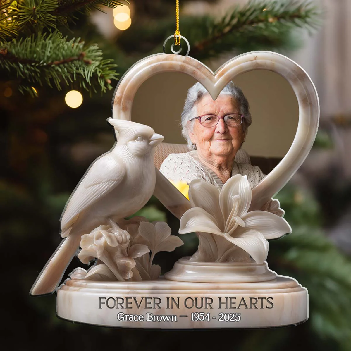 Rest in Peace My Angel - Personalized Custom Acrylic Ornament - Image 4